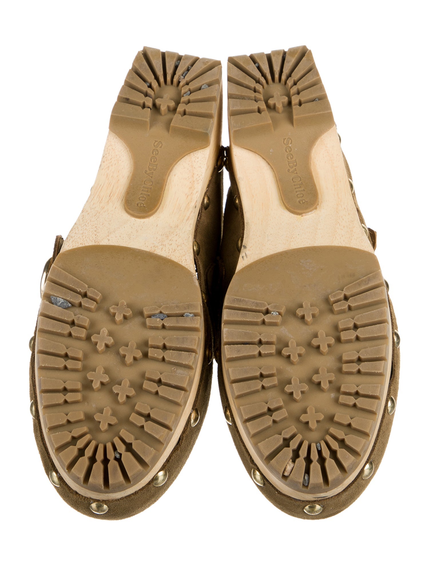 See by Chloé Suede Studded Accents Mules