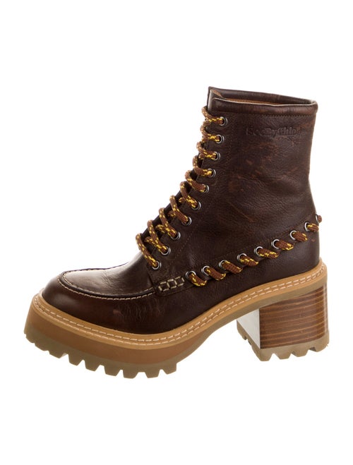 See by Chloé Leather Combat Boots