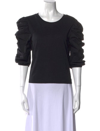 See by Chloé Scoop Neck Three-Quarter Sleeve Sweatshirt