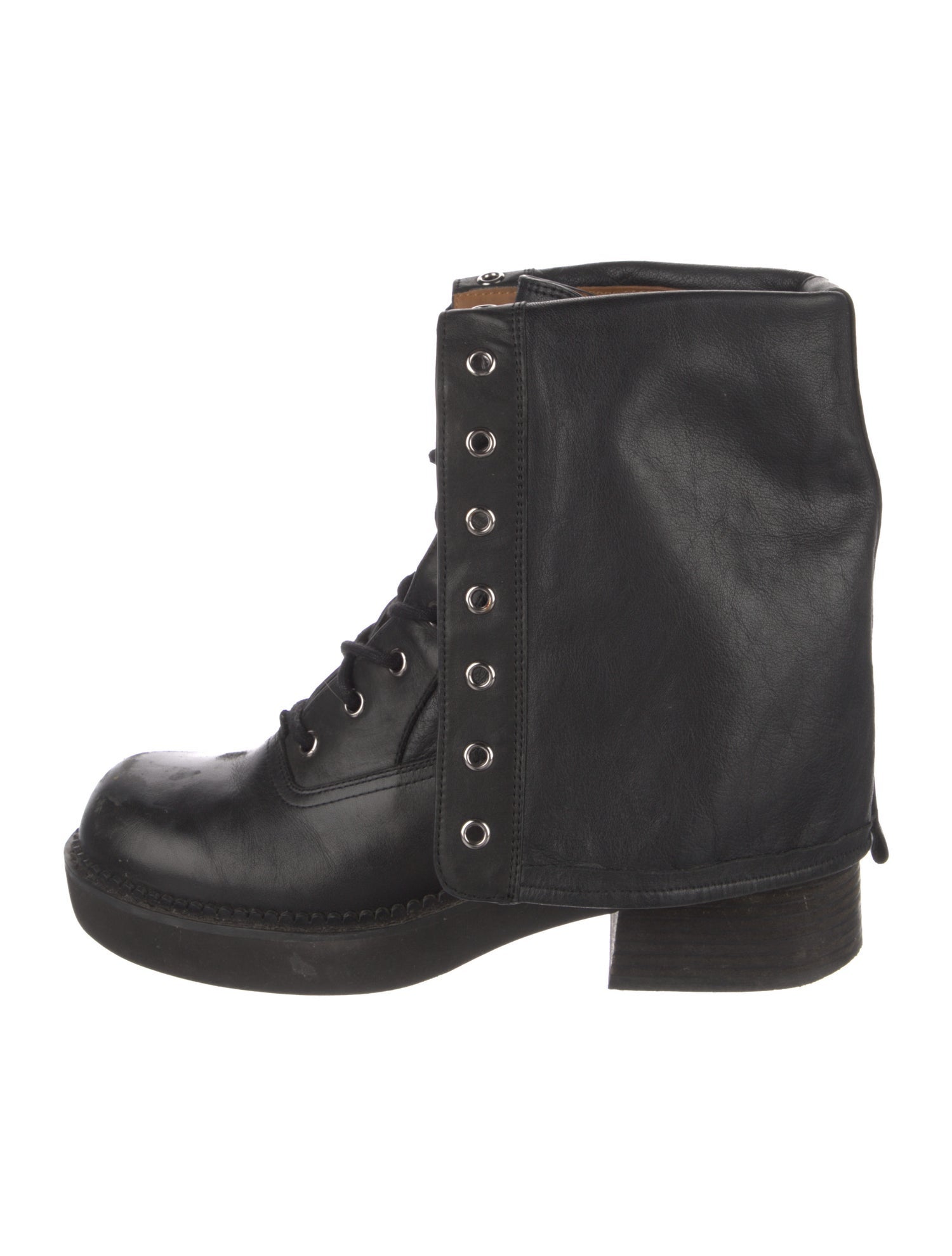 See by Chloé Leather Combat Boots