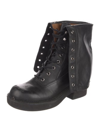 See by Chloé Leather Combat Boots
