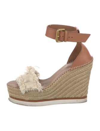 See by Chloé Leather Fringe Trim Accent Espadrilles