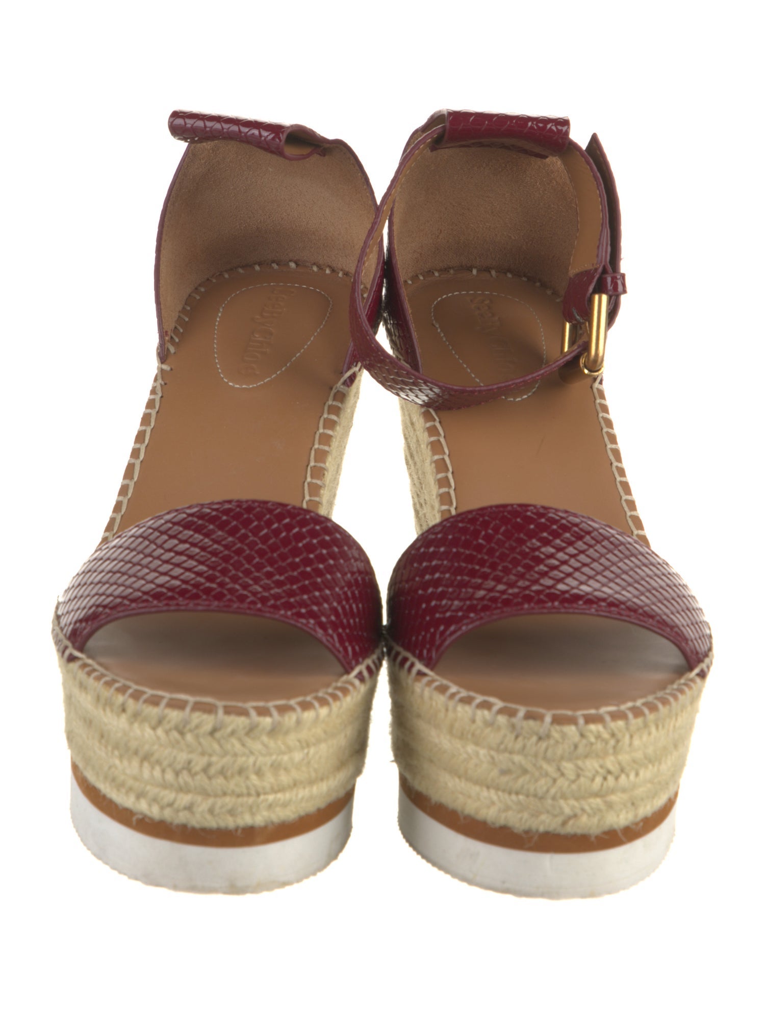 See by Chloé Patent Leather Printed Espadrilles