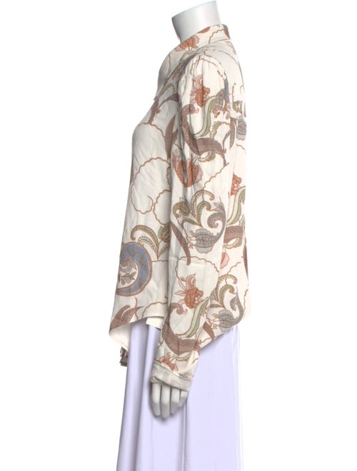 See by Chloé Printed Long Sleeve Button-Up Top