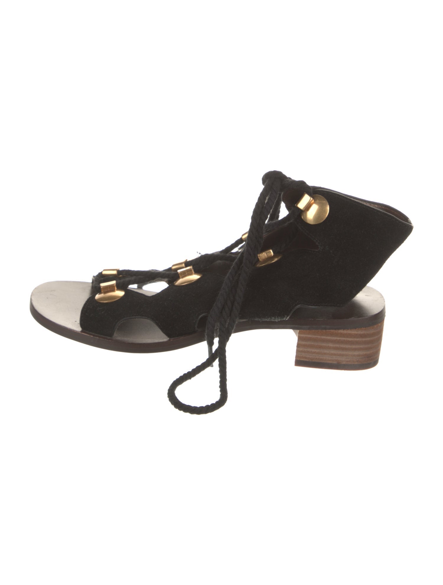 See by Chloé Suede Cutout Accent Gladiator Sandals