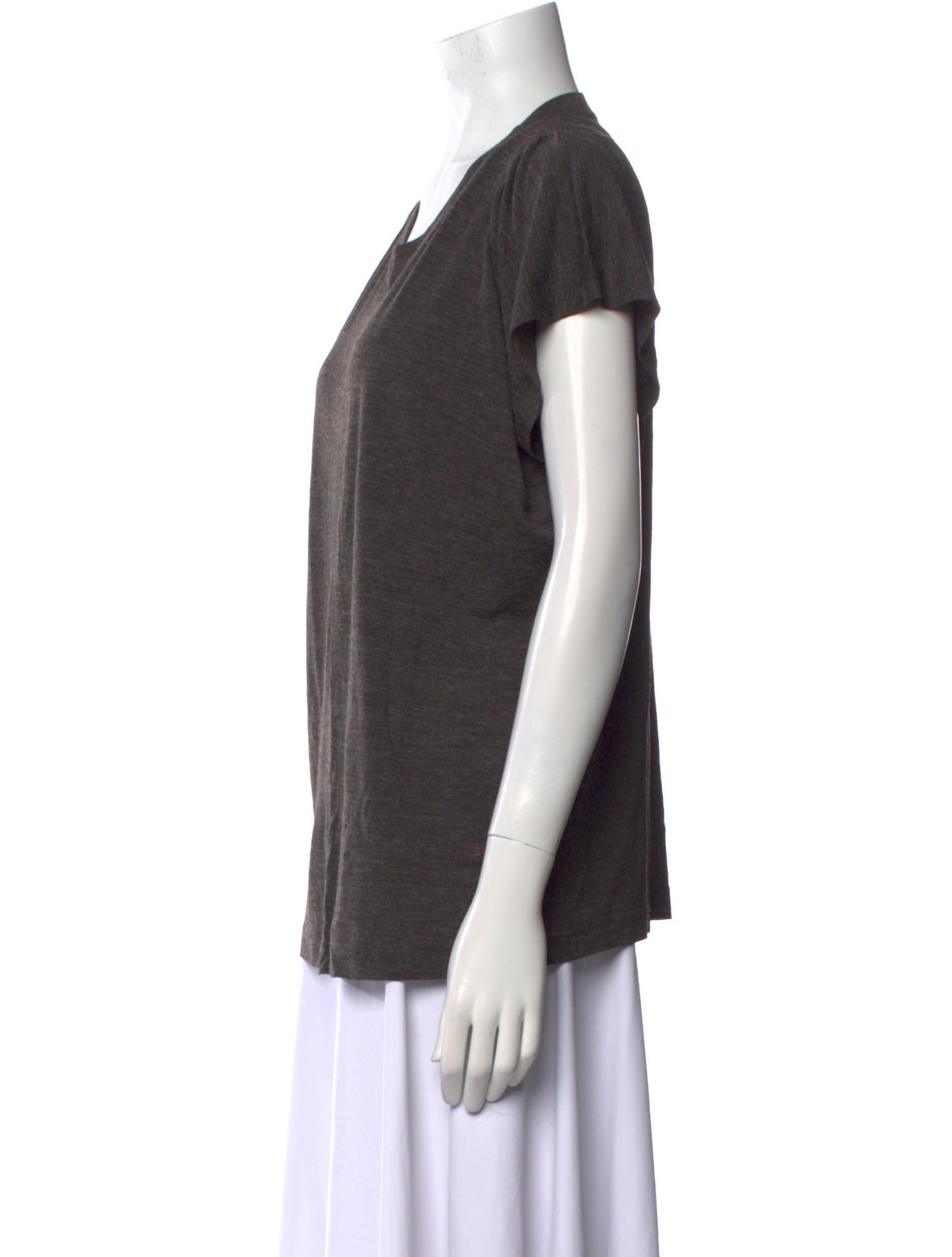 See by Chloé Silk Scoop Neck T-Shirt