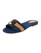 See by Chloé Denim Colorblock Pattern Slides