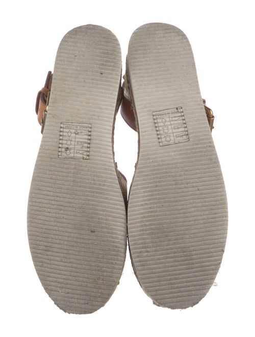 See by Chloé Leather Raw-Edge Trim Espadrilles