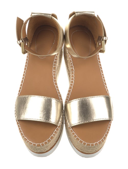 See by Chloé Leather Whipstitch Trim Espadrilles