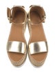 See by Chloé Leather Whipstitch Trim Espadrilles