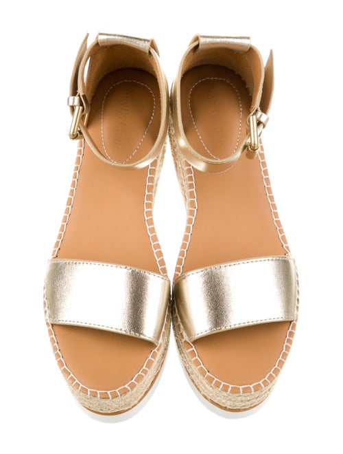 See by Chloé Leather Whipstitch Trim Espadrilles