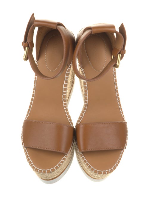 See by Chloé Leather Whipstitch Trim Espadrilles