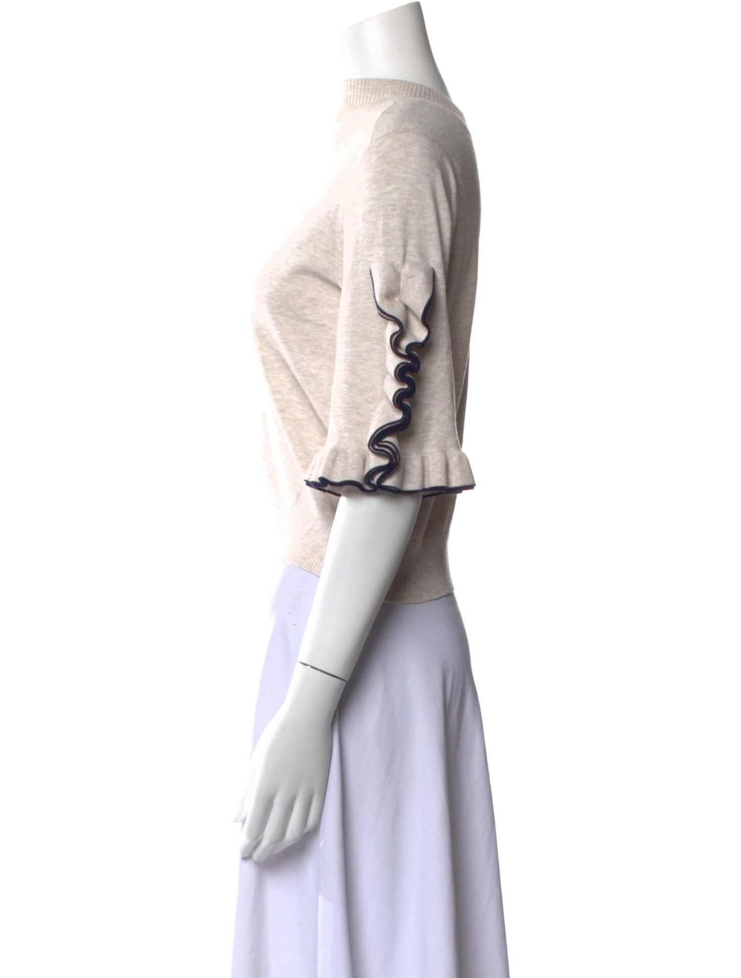 See by Chloé Scoop Neck Three-Quarter Sleeve Sweatshirt