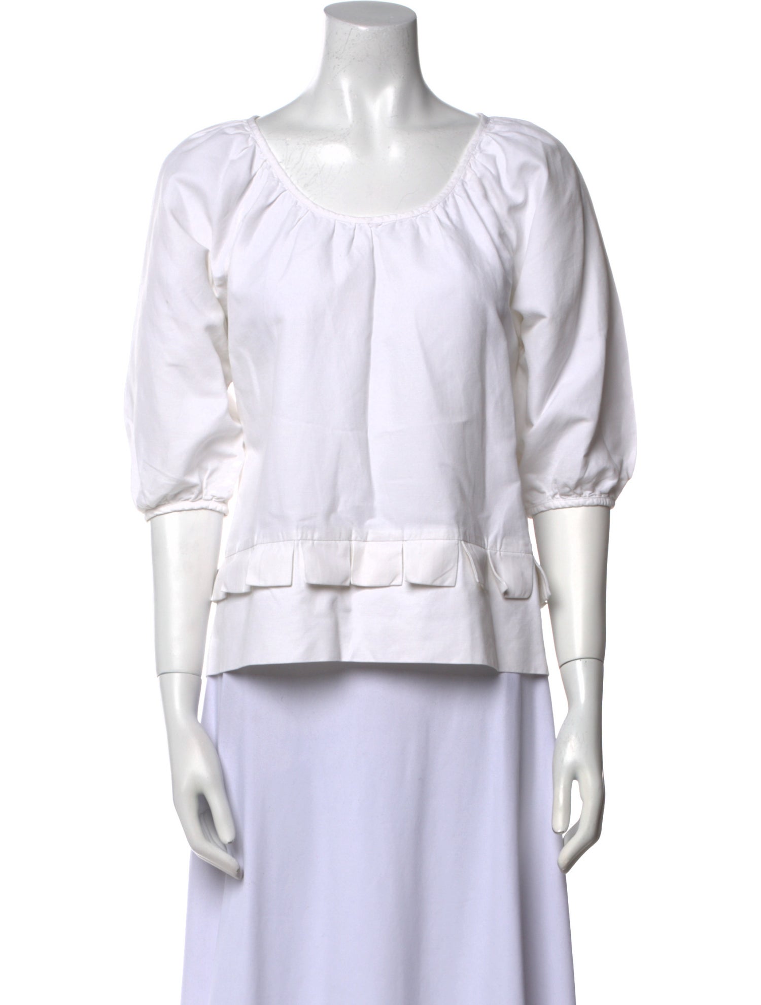 See by Chloé Scoop Neck Three-Quarter Sleeve Top