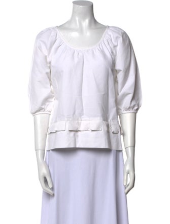 See by Chloé Scoop Neck Three-Quarter Sleeve Top