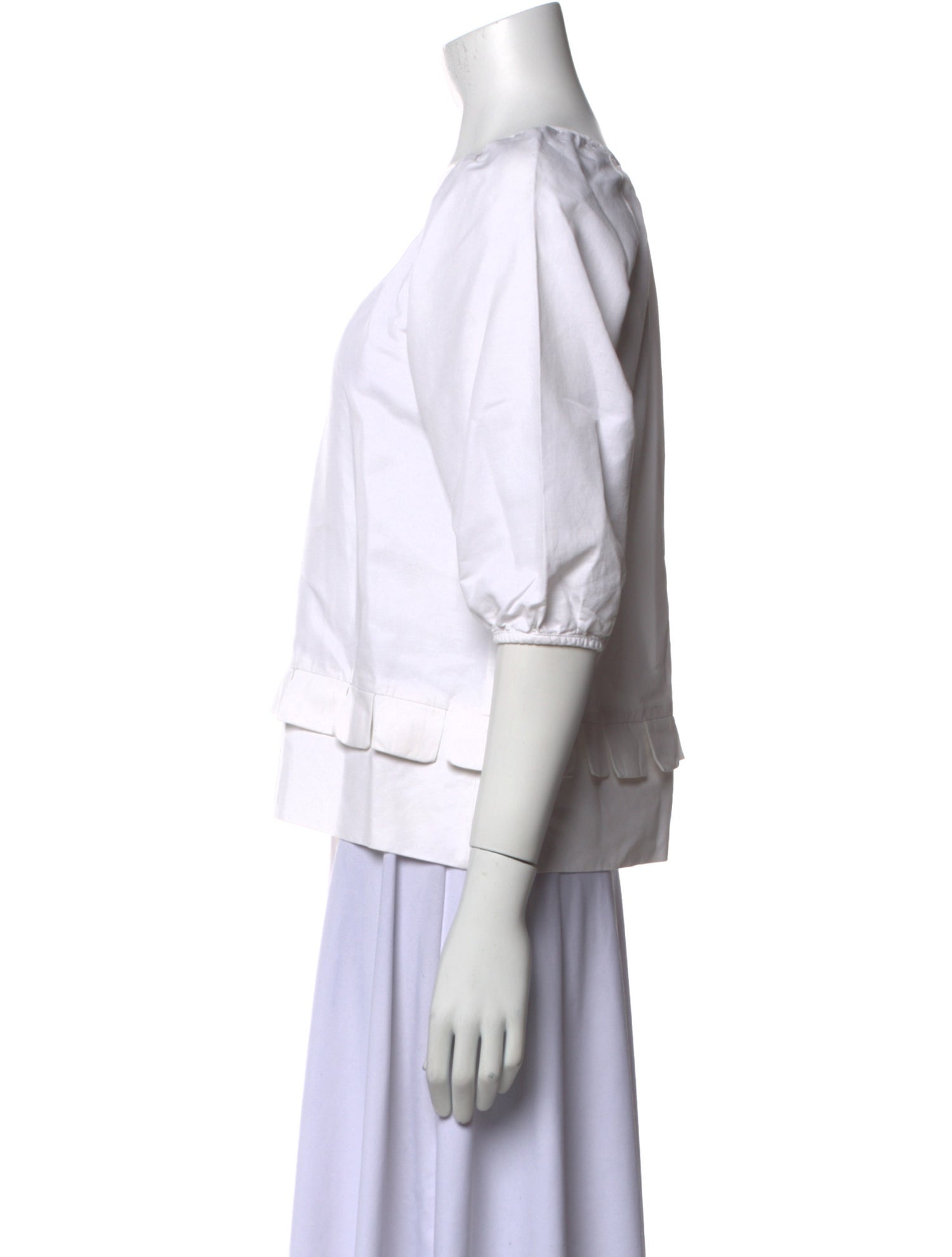 See by Chloé Scoop Neck Three-Quarter Sleeve Top