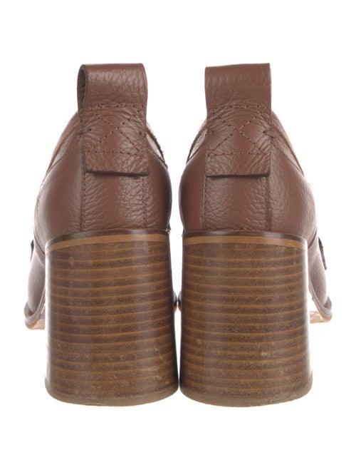 See by Chloé Leather Chain-Link Accents Pumps