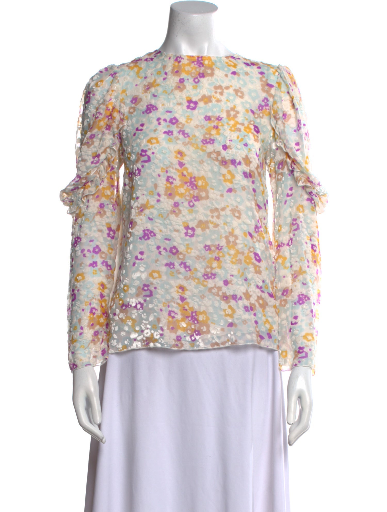 See by Chloé Silk Floral Print Blouse