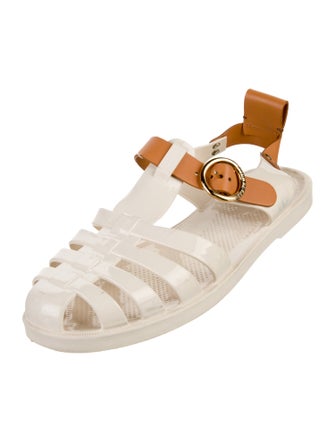 See by Chloé Rubber Animal Print Gladiator Sandals