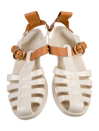 See by Chloé Rubber Animal Print Gladiator Sandals