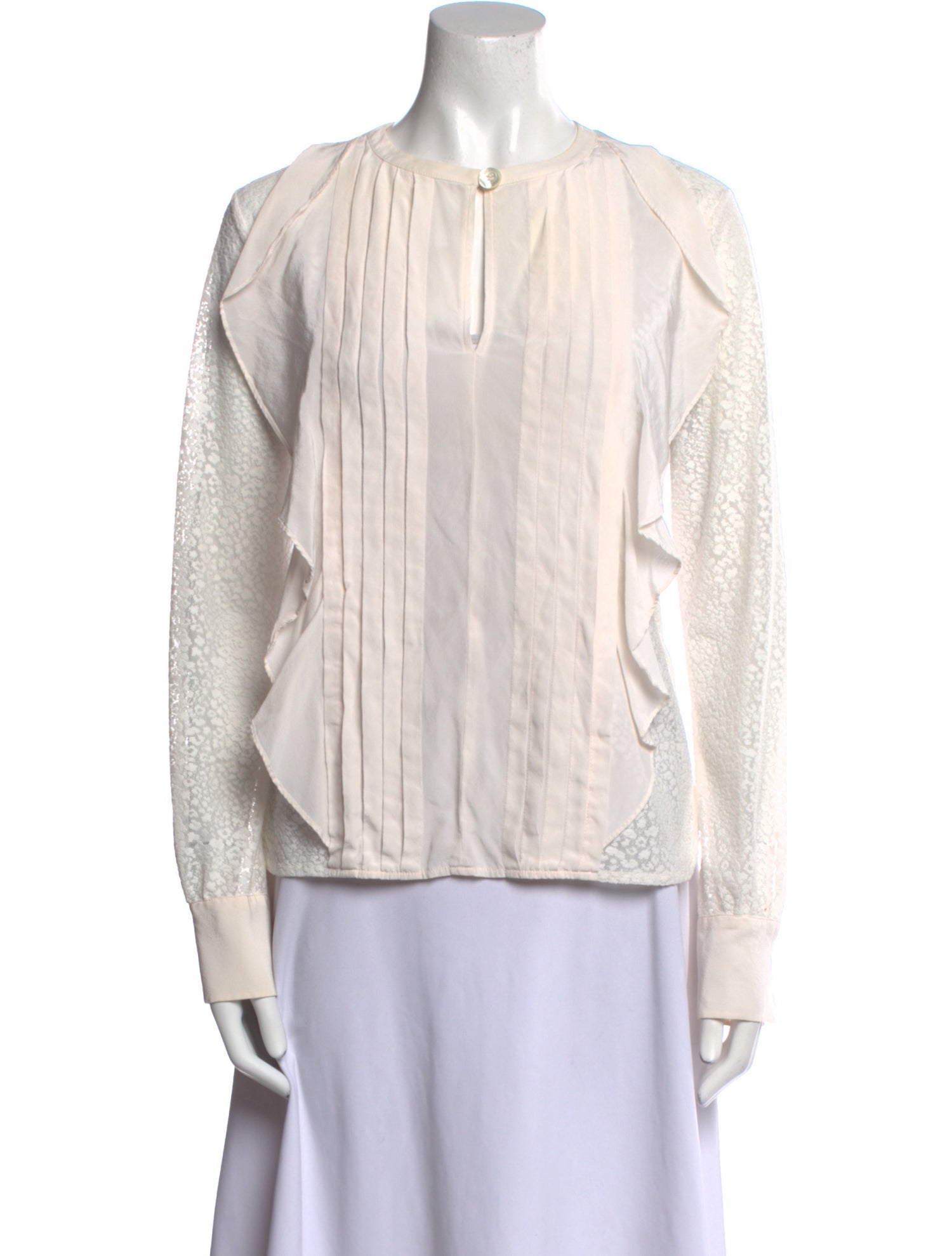 See by Chloé Crew Neck Long Sleeve Blouse