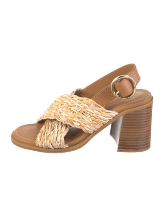 See by Chloé Raffia Slingback Sandals