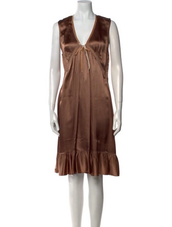 See by Chloé V-Neck Knee-Length Dress