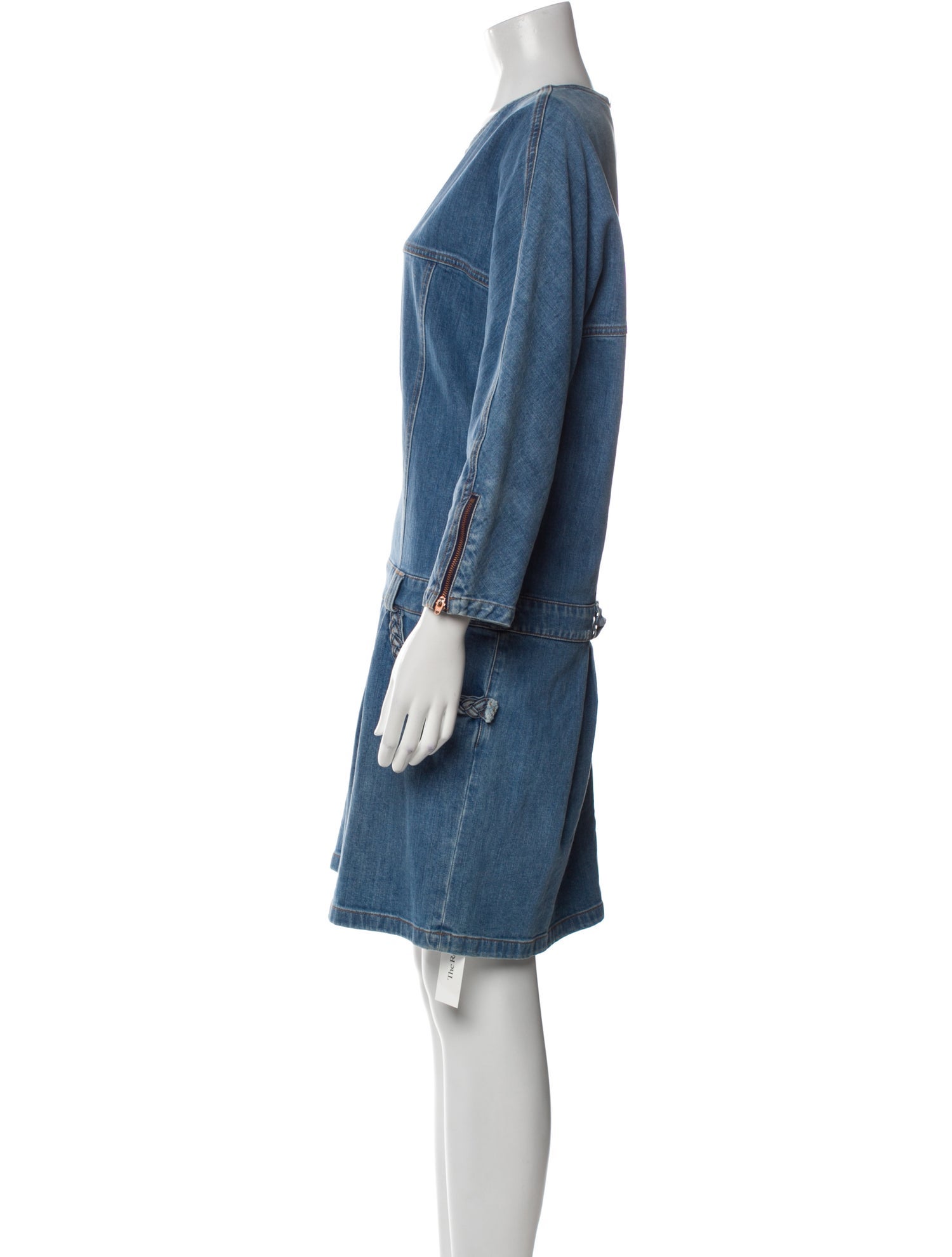 See by Chloé Crew Neck Knee-Length Dress