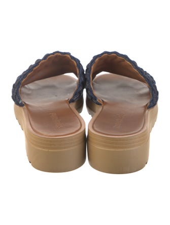 See by Chloé Denim Braided Accents Slides