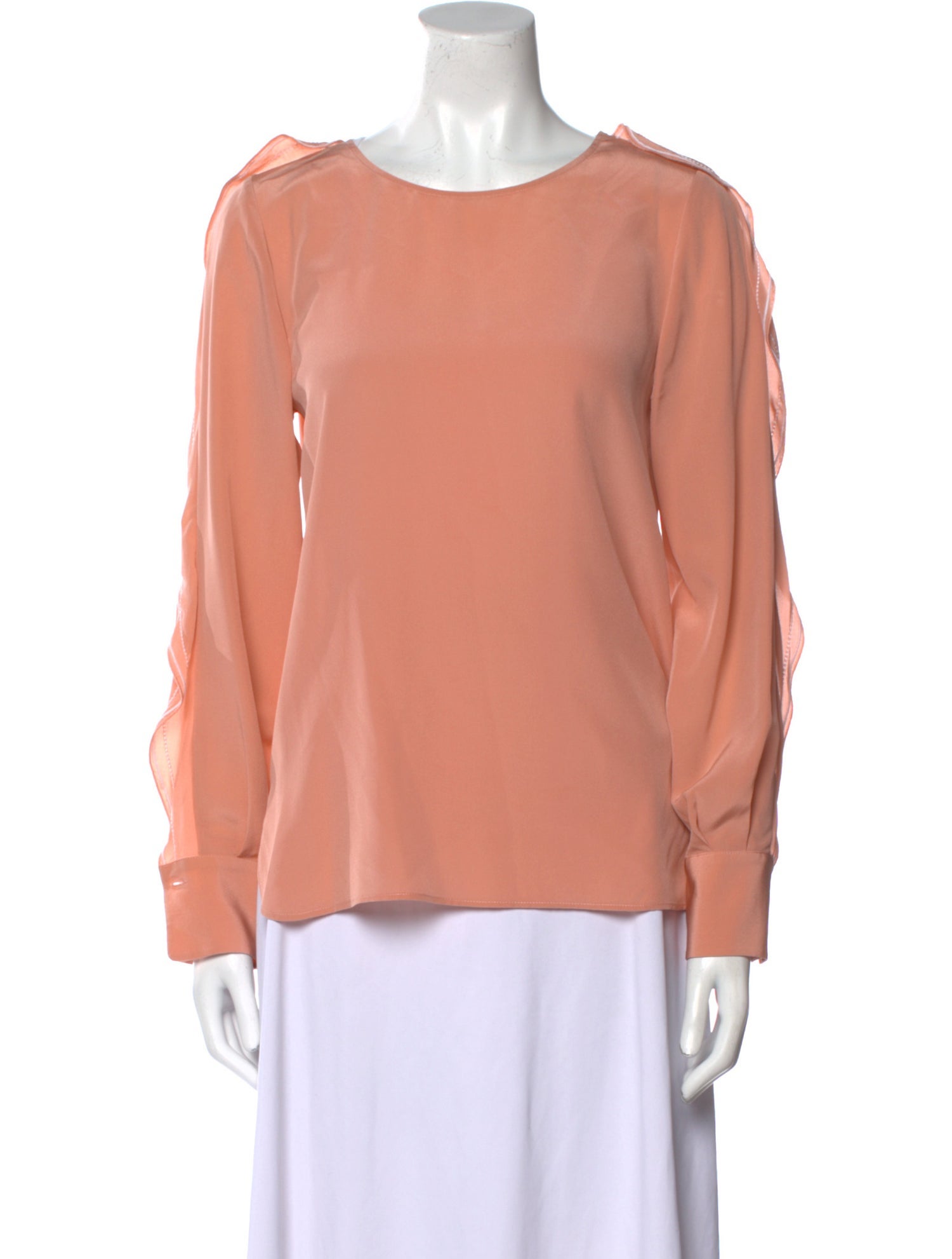 See by Chloé Silk Bateau Neckline Blouse