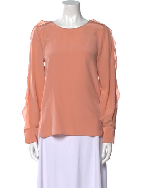 See by Chloé Silk Bateau Neckline Blouse