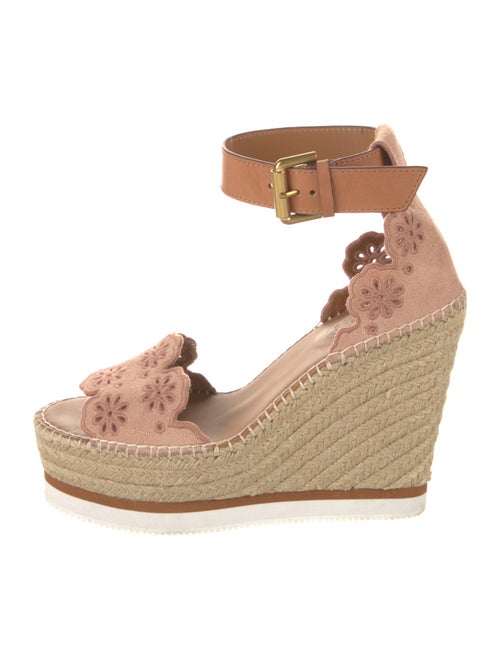 See by Chloé Suede Colorblock Pattern Espadrilles