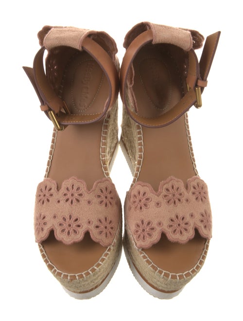 See by Chloé Suede Colorblock Pattern Espadrilles