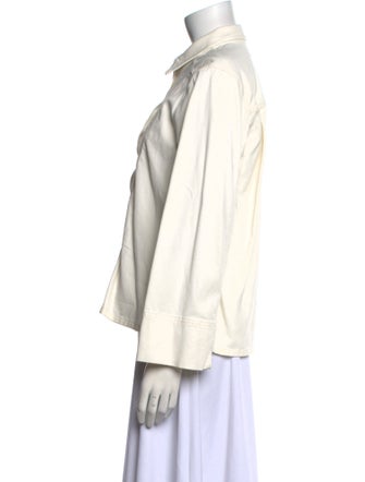 See by Chloé Mock Neck Long Sleeve Button-Up Top