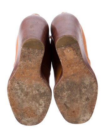 See by Chloé Leather Colorblock Pattern Boots