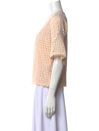 See by Chloé V-Neck Short Sleeve Crop Top