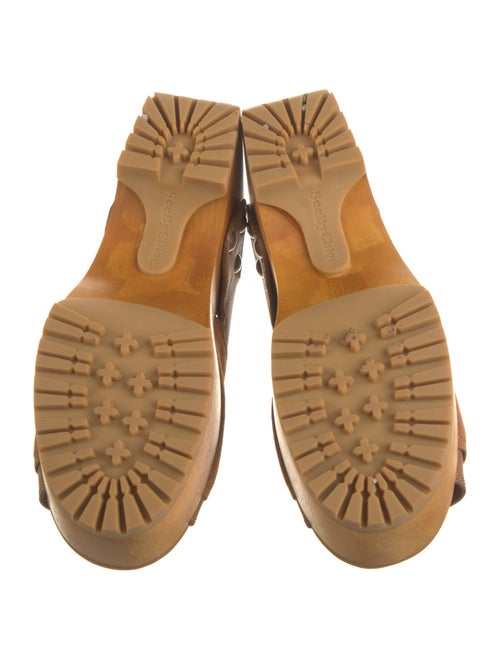 See by Chloé Suede Studded Accents Slides