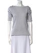 See by Chloé Striped Bateau Neckline Top