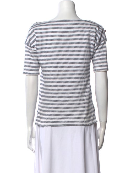 See by Chloé Striped Bateau Neckline Top
