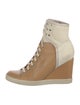 See by Chloé Leather Grosgrain Trim Lace-Up Boots