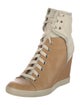 See by Chloé Leather Grosgrain Trim Lace-Up Boots