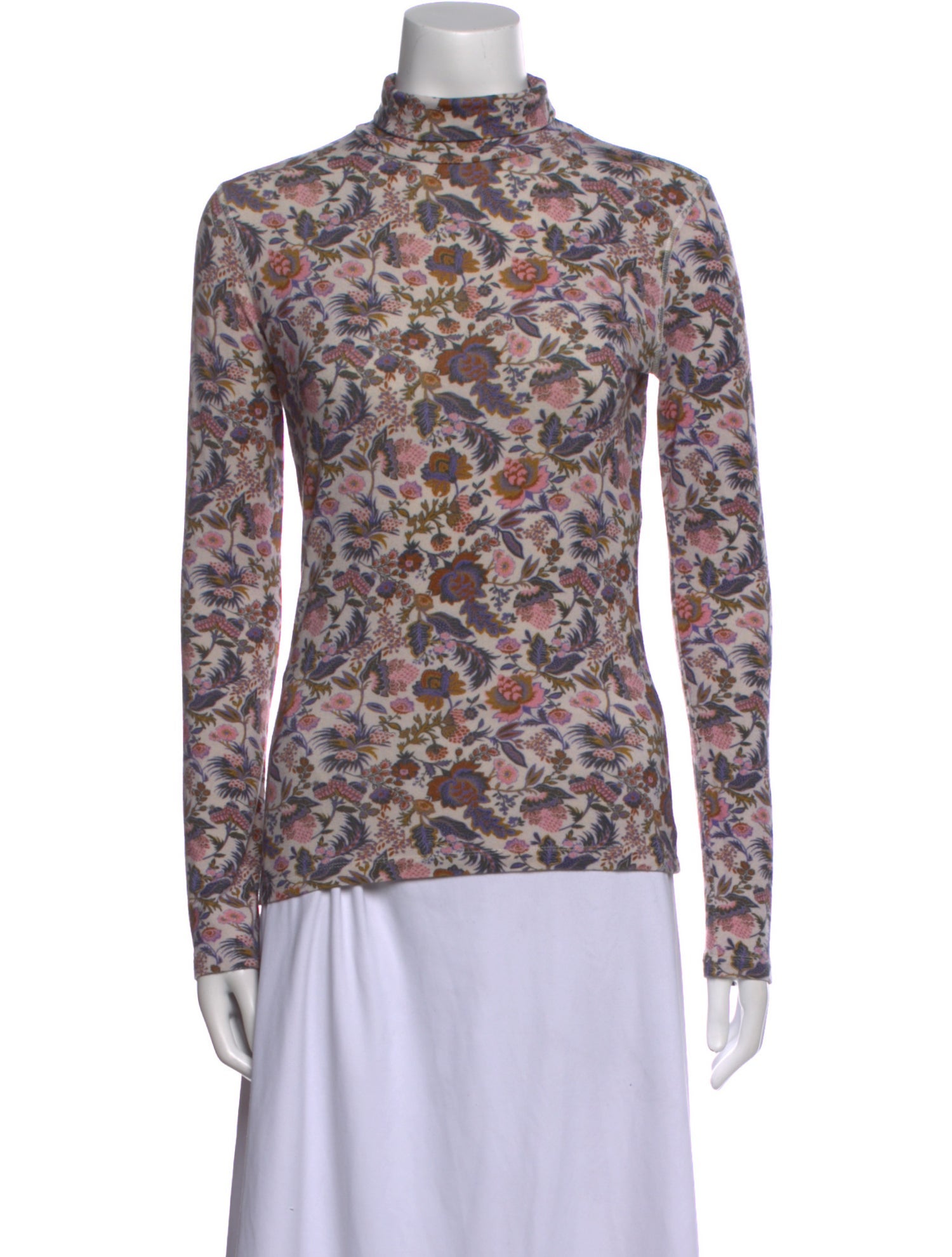 See by Chloé Floral Print Mock Neck Top