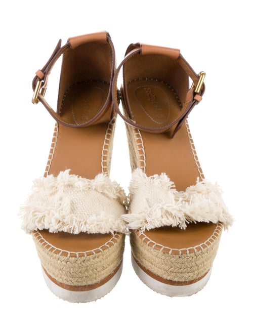 See by Chloé Leather Fringe Trim Accent Espadrilles