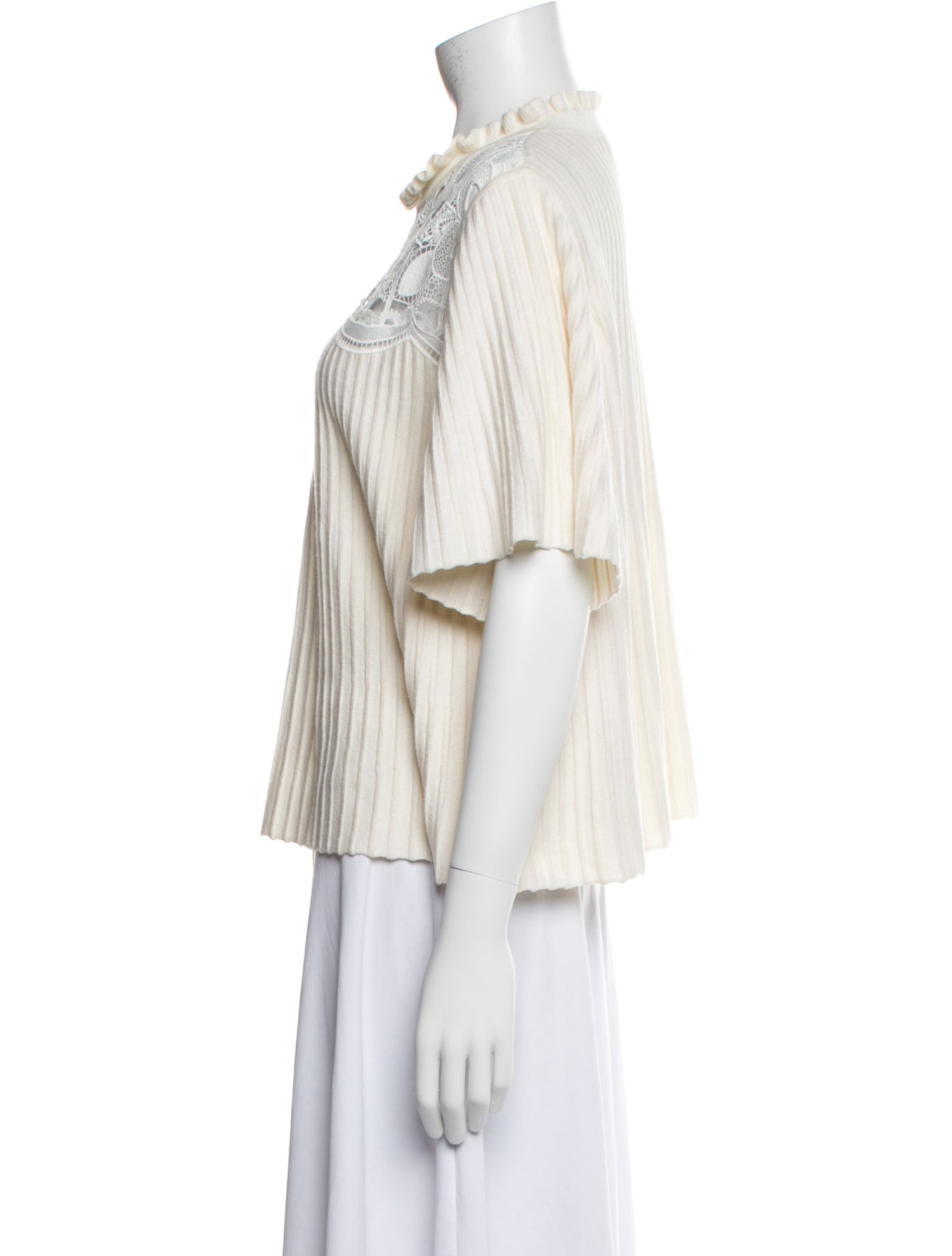 See by Chloé Wool Mock Neck Blouse