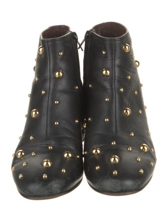 See by Chloé Leather Studded Accents Boots