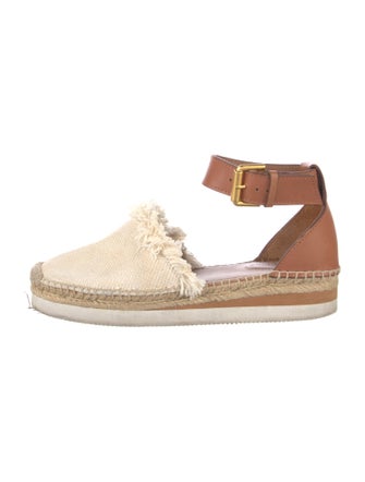 See by Chloé Canvas Raw-Edge Trim Espadrilles