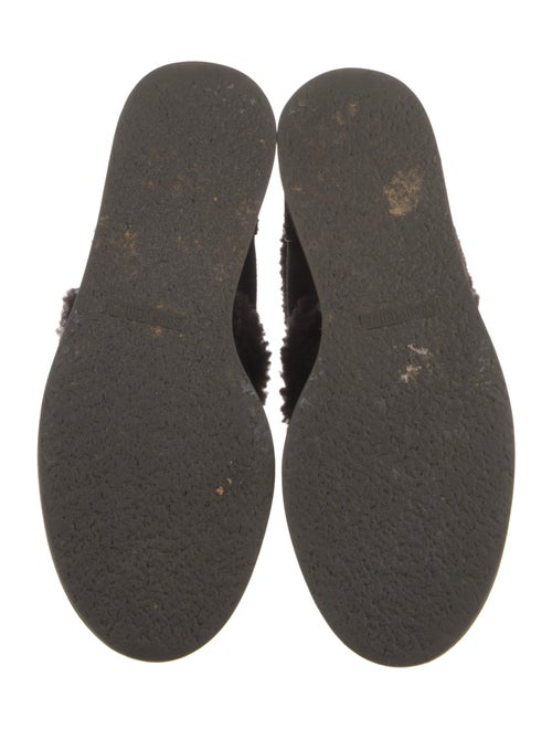 See by Chloé Suede Fur Trim Combat Boots