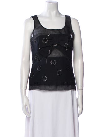 See by Chloé Printed Scoop Neck Top