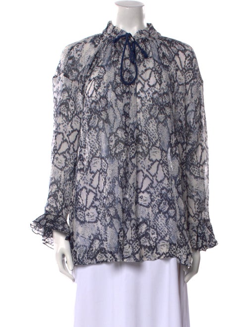 See by Chloé Printed Mock Neck Blouse