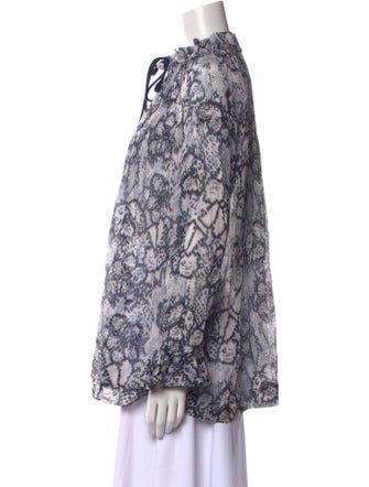 See by Chloé Printed Mock Neck Blouse